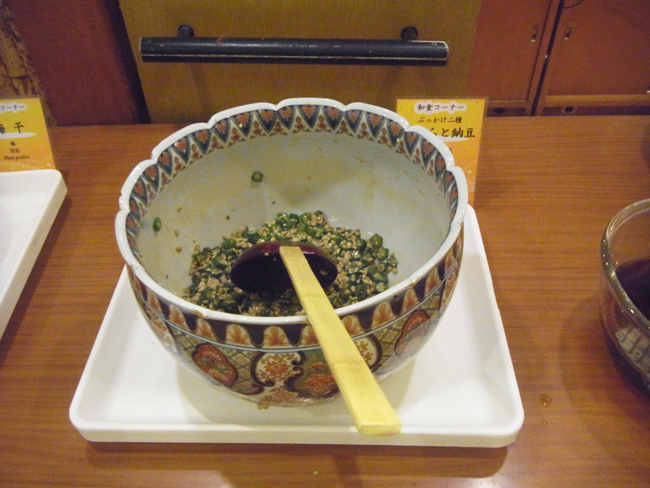 オクラと納豆