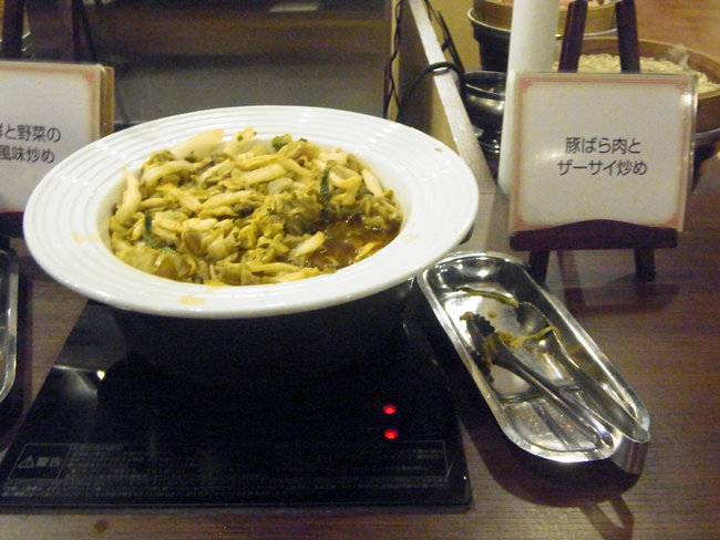 豚ばらとザーサイ炒め