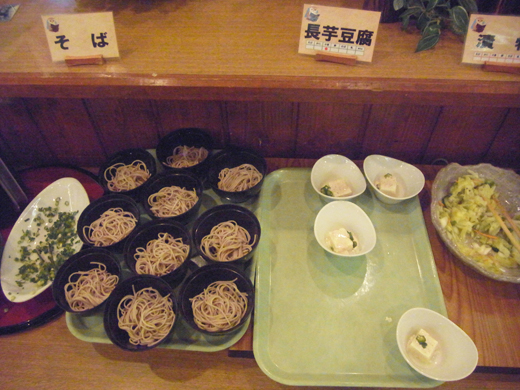 お蕎麦と長芋豆腐