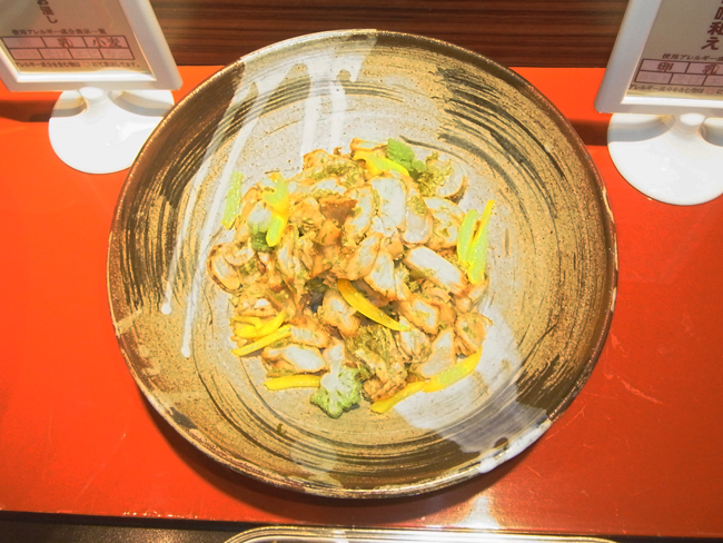 長芋・帆立のふき味噌和え