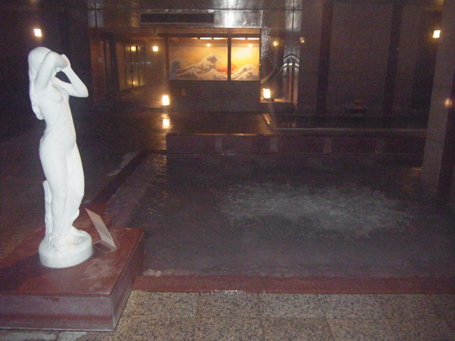 夜の温泉