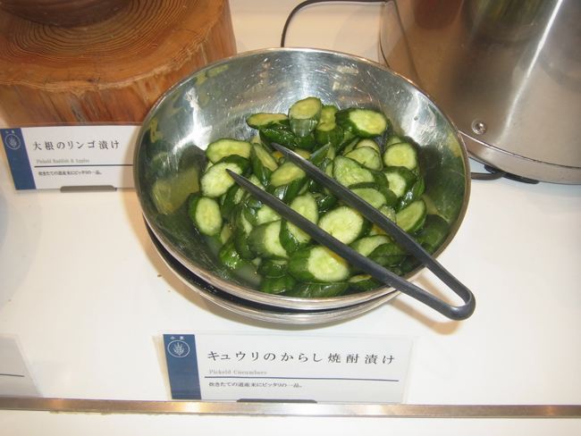 キュウリのからし焼酎漬け