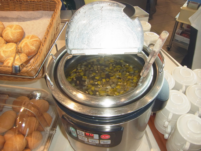稚内産赤からし菜のクリアスープ