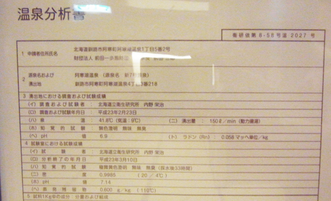 泉質表